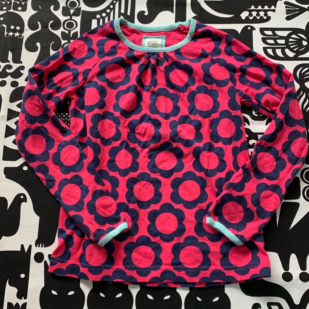Mini Boden Floral Top, 9-10